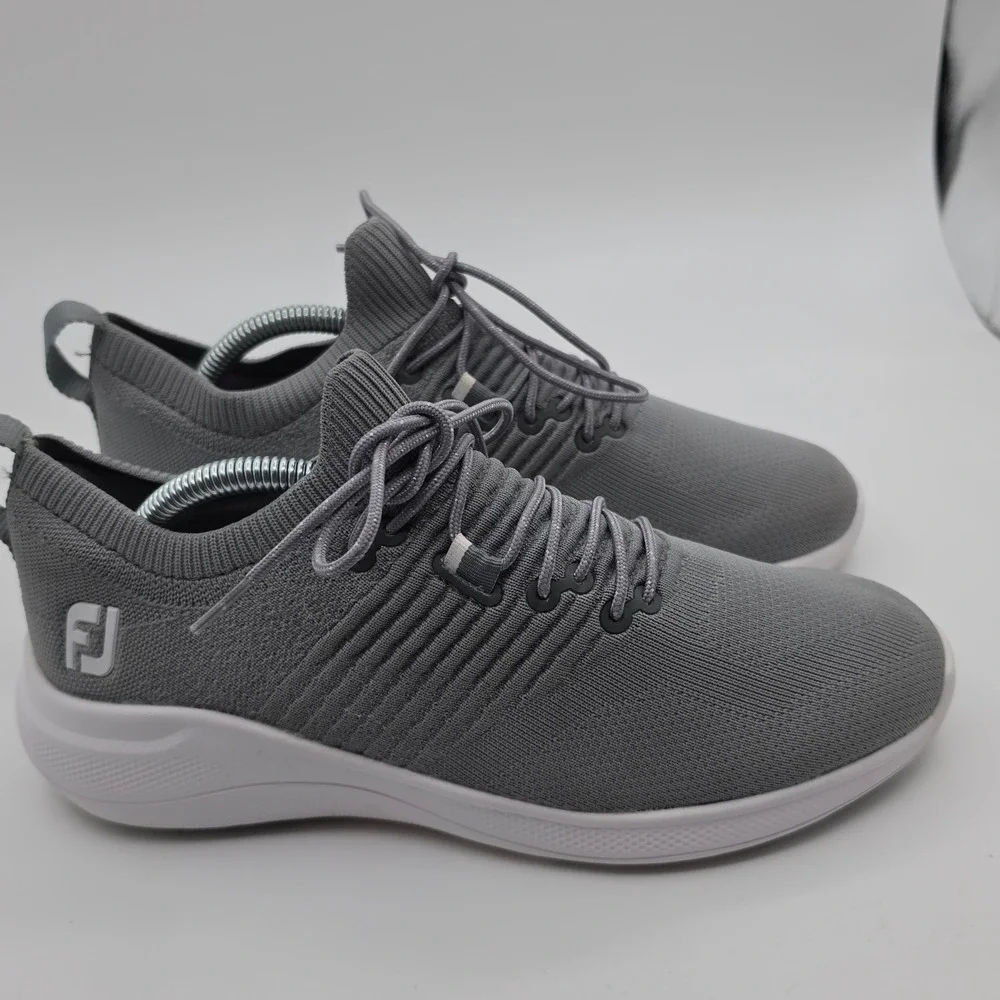 FootJoy Flex Golf Shoes Womens 8.5 Grey Excellent Spikeless Knit 95359